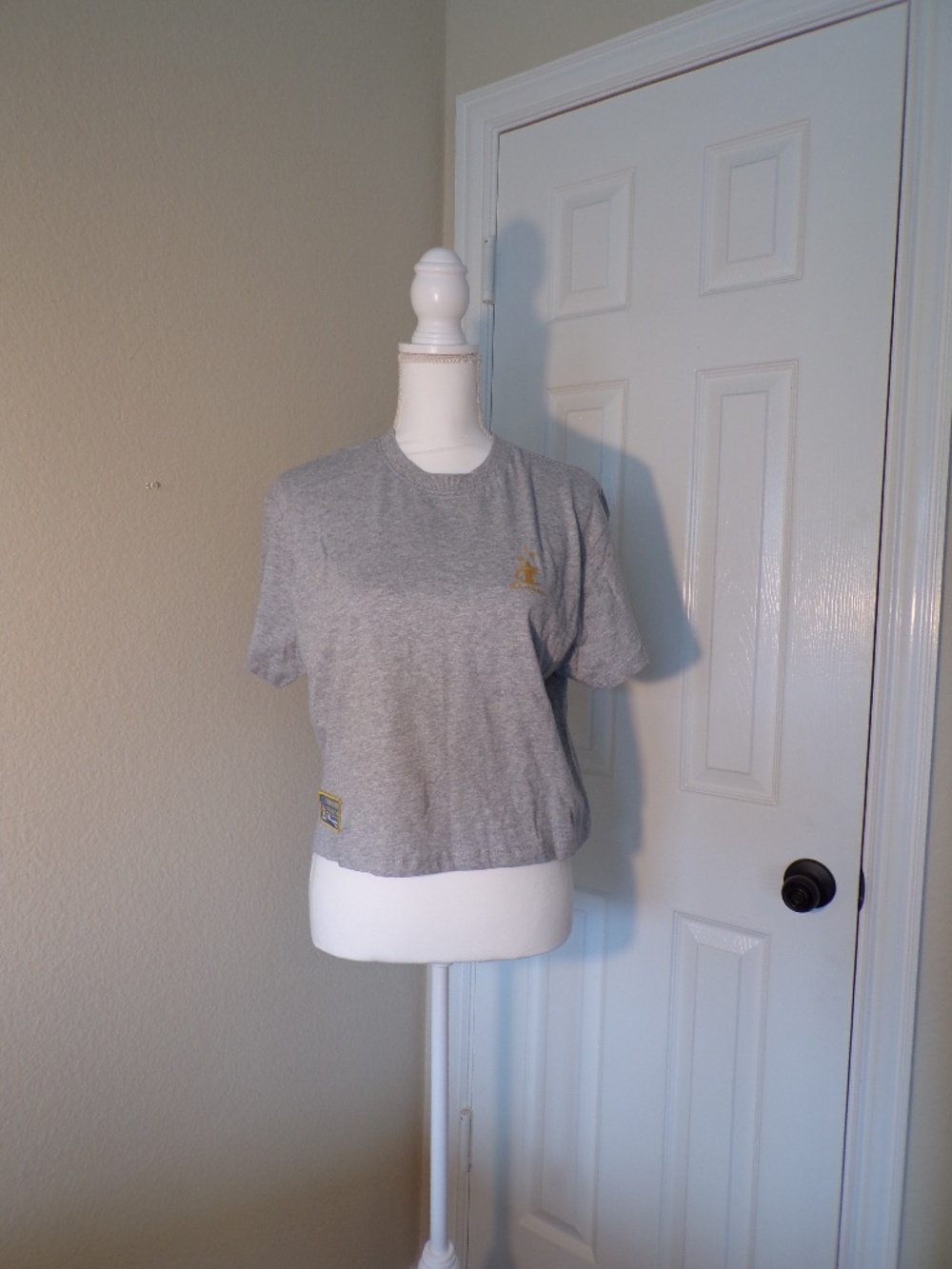 Champion Gold Medal Cropped SS Tee Size XS Grey USA Winter Collection
